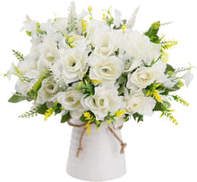Load image into Gallery viewer, Artificial Flowers with Vase Fake Silk Flowers in Vase Gardenia Flowers - EK CHIC HOME