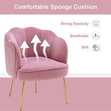 Load image into Gallery viewer, Velvet Accent Chair, Comfy Tufted Upholstered Armchair with Petal Back - EK CHIC HOME