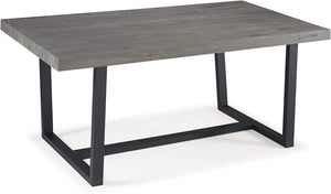 72" Rustic Solid Wood Dining Table - Grey - EK CHIC HOME