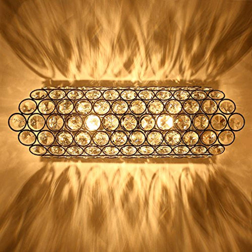 Modern Luxury Crystal Wall Sconce Lighting Fixture2-Lights (Silver) - EK CHIC HOME