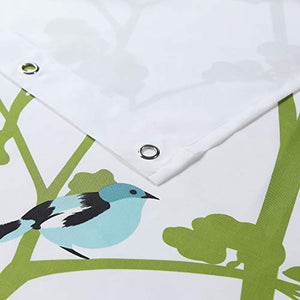 Silhouette Flower Polyester Fabric Shower Curtain - EK CHIC HOME