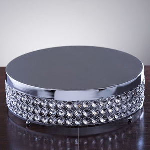 Silver Crystal Cake Centerpiece Stand - EK CHIC HOME