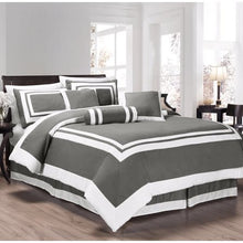 Load image into Gallery viewer, Caprice 7-Piece Square Pattern Hotel Style Comforter Set - EK CHIC HOME