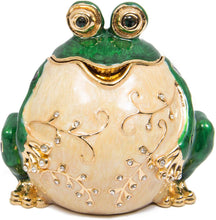 Load image into Gallery viewer, Hand Painted Enameled Frog Style Decorative Hinged Jewelry Trinket Box - EK CHIC HOME