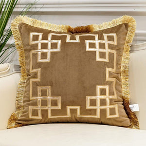 Luxury Decorative Pillow Case with Tassels 20X20 - EK CHIC HOME