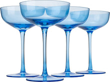 Load image into Gallery viewer, Colored Coupe Glass | 7oz | Set of 4 | Champagne &amp; Cocktail Glasses - EK CHIC HOME