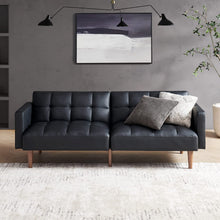 Load image into Gallery viewer, Futon Convertible Sofa Sleeper with Arms Split Back Design 77.5&quot; - EK CHIC HOME