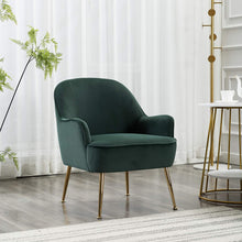 Load image into Gallery viewer, Velvet Accent Chair, Comfy Tufted Upholstered Armchair with Petal Back - EK CHIC HOME