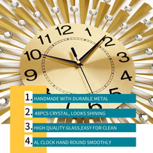 Load image into Gallery viewer, Large Wall Clocks for Living Room-Modern Gold Silent - EK CHIC HOME