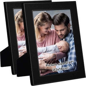 2 Pack 5x7 Gold Metal Picture Frame, Gift Photo Frames - EK CHIC HOME