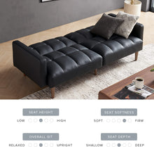 Load image into Gallery viewer, Futon Convertible Sofa Sleeper with Arms Split Back Design 77.5&quot; - EK CHIC HOME