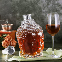 Load image into Gallery viewer, Glass Decanter with Airtight Stopper, Unique Buddha Shaped Design - EK CHIC HOME