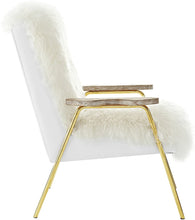 Load image into Gallery viewer, Luxurious Sheepskin Wool Accent Lounge Arm Chair - EK CHIC HOME