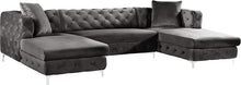 Load image into Gallery viewer, CHIC Furniture Grey-Sectional 3 Piece Gail Velvet Sectional Grey - EK CHIC HOME