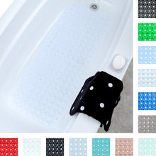 Load image into Gallery viewer, Red Extra Long Bath Mat Adds Non-Slip Traction to Tubs &amp; Showers - EK CHIC HOME