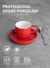 Load image into Gallery viewer, Stackable Espresso Cups with Saucers and Spoons - EK CHIC HOME