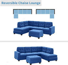 Load image into Gallery viewer, Reversible Sectional Sofa Set, Modern L-Shaped - EK CHIC HOME