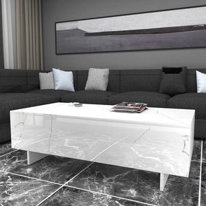 Living Room Rectangle High Gloss Coffee Table - EK CHIC HOME