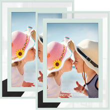 Load image into Gallery viewer, 4x6 Picture Frames Set of 2, Glitter Glass Photo Frame for Tabletop Display - EK CHIC HOME