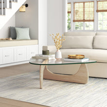 Load image into Gallery viewer, Triangle Glass Coffee Table Vintage Glass End Table - EK CHIC HOME