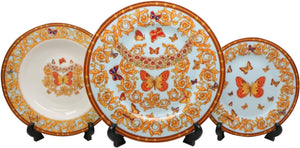 58 Pc Luxury Butterfly Banquet Dinner Set, Premium Bone China - EK CHIC HOME