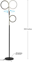 Load image into Gallery viewer, Modern LED Two Ring Floor Lamp, for Offices  - Tall, Dimmable Light - EK CHIC HOME