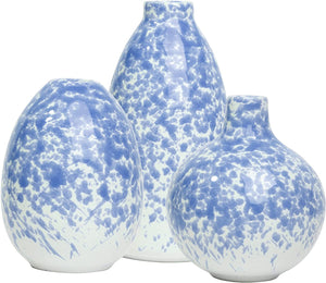 3 Piece Set, Ceramic Decorative Flower Vases - EK CHIC HOME