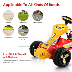 Go Kart Kids Ride On Car Pedal Powered Car 4 Wheel Racer Toy - EK CHIC HOME