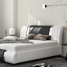 Load image into Gallery viewer, Queen Size Platform Bed Frame with Luxury Solid Faux Leather Upholstery - EK CHIC HOME