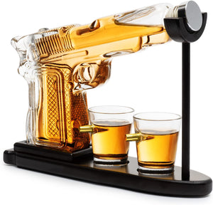 Pistol Whiskey & Wine Decanter Law Enforcement Gifts - EK CHIC HOME