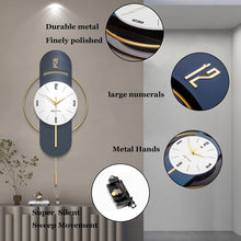 Load image into Gallery viewer, Large Wall Clocks for Living Room Modern Wood Metal Silent - EK CHIC HOME