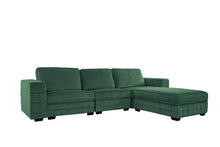 Load image into Gallery viewer, Upholstered Velvet Sectional Sofa, 111&quot; W inches (Green) - EK CHIC HOME