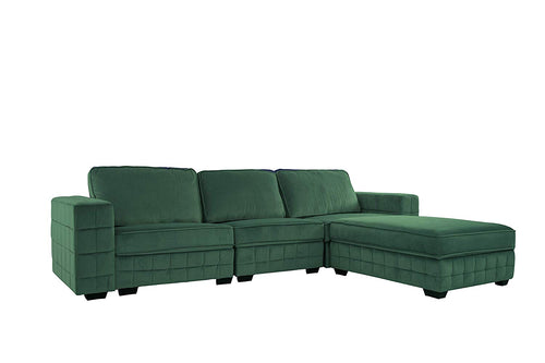 Upholstered Velvet Sectional Sofa, 111