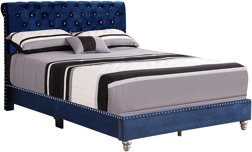 Tufted Upholstered Bed Queen - EK CHIC HOME