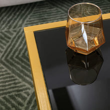 Load image into Gallery viewer, Glass Coffee Table, Brass Accent Modern Tempered Glass Side Table - EK CHIC HOME