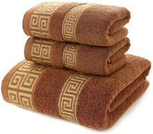 Load image into Gallery viewer, 100% Cotton Highly Absorbent  3-Piece Towel Set - EK CHIC HOME