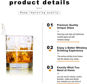 Premium 11 OZ Scotch Glasses Set of 6 / - EK CHIC HOME
