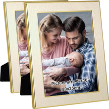 Load image into Gallery viewer, 2 Pack 5x7 Gold Metal Picture Frame, Gift Photo Frames - EK CHIC HOME