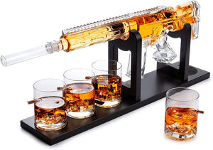 AR15 Whiskey Decanter Set - Limited Edition Gun Decanter - EK CHIC HOME