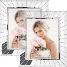 Load image into Gallery viewer, 8x10 Picture Frames Sparkly Glass Set of 2, Gifts  Crystal Bling - EK CHIC HOME