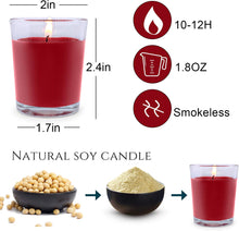 Load image into Gallery viewer, Set of 12 Red Votive Candles, Unscented Candles - EK CHIC HOME
