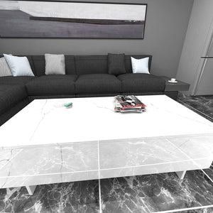 Living Room Rectangle High Gloss Coffee Table - EK CHIC HOME