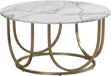 Load image into Gallery viewer, CHIC Coffee Table, White Marble/Gold - EK CHIC HOME