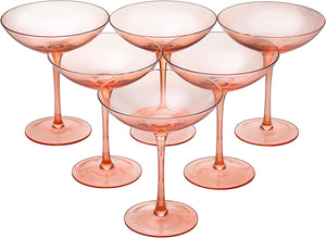 Colored Vintage Glass Coupes 12oz - EK CHIC HOME