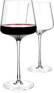 Crystal Wine Glasses 20.5-ounce, Set of 4 - Red or White Wine Large Glasses - EK CHIC HOME