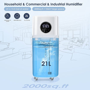 Large Room,5.5 Gal Whole House Humidifier for Home 2200 sq ft, - EK CHIC HOME