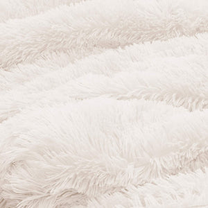 Fuzzy Plush Duvet Comforter Cover and Sham 3 pc. - EK CHIC HOME
