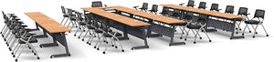 25 Person Tables Seminar/Classroom 38pc Industrial (Seating Included). - EK CHIC HOME