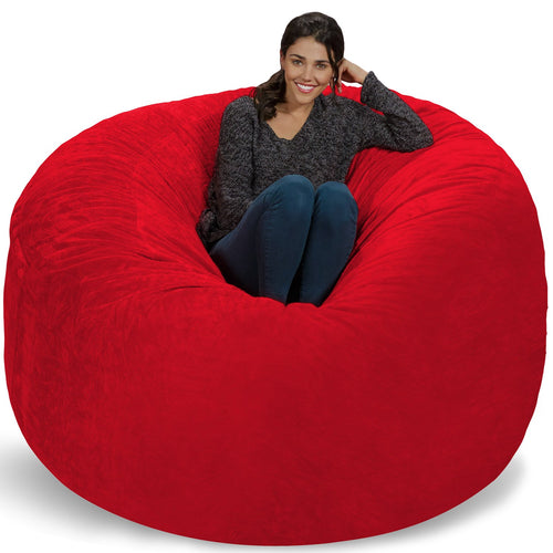 Chill Sack Bean Bag Chair: Giant 6' Memory Foam Furniture Bean Bag - EK CHIC HOME