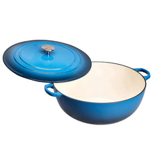 Load image into Gallery viewer, Commercial Enameled Cast Iron Covered Braiser, 7.5-Quart, Blue - EK CHIC HOME
